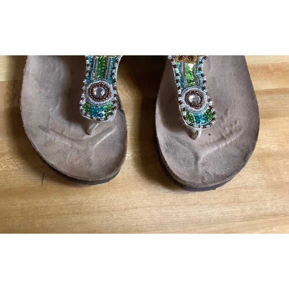 Kohl’s brand sandals size 8 1/2 medium upper leather lining textile - Picture 2 of 3